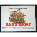 DAD'S ARMY original UK cinema poster from 1971, printed by Lonsdale & Bartholomew, folded, pin holes