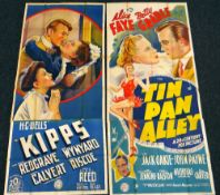 KIPPS & TIN PAN ALLEY two original UK cinema posters from the 1940's, posters are numbered, folded