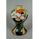 A 2007 MOORCROFT BELLIED NARROW NECK VASE by Emma Bossons, in the Thoughts of Flight pattern,