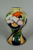 A 2007 MOORCROFT BELLIED NARROW NECK VASE by Emma Bossons, in the Thoughts of Flight pattern,