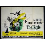 THE BIRDS original UK cinema poster from 1963 directed by Alfred Hitchcock, distributed by Universal