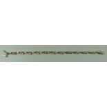 A BELIEVED 9ct YELLOW GOLD & SMALL DIAMOND BRACELET, 6.3gms