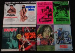 STRAW DOGS, DESTROY ALL MONSTERS, THE VAMPIRE LOVERS AND SATAN SLAVE four original UK double-feature