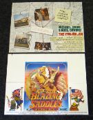 THE ITALIAN JOB & BLAZING SADDLES two original UK cinema posters from 1969 & 1974, folded,