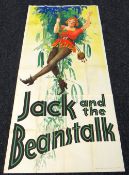 JACK AND THE BEANSTALK original UK theatre poster from the 1940s, poster is numbered, folded and