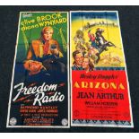 FREEDOM RADIO & ARIZONA two original UK cinema posters from the 1940's, posters are numbered,