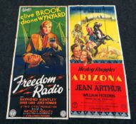 FREEDOM RADIO & ARIZONA two original UK cinema posters from the 1940's, posters are numbered,