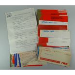 A COLLECTION OF AIR TRAVEL DOCUMENTS RELATING TO SIR PAUL MCCARTNEY & OTHERS (post The Beatles