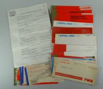 A COLLECTION OF AIR TRAVEL DOCUMENTS RELATING TO SIR PAUL MCCARTNEY & OTHERS (post The Beatles