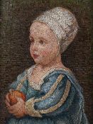 ROMOLO SELLINI, AFTER VAN DIJK Roman micro mosaic panel - depicting a child in bonnet & holding a