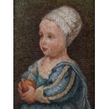 ROMOLO SELLINI, AFTER VAN DIJK Roman micro mosaic panel - depicting a child in bonnet & holding a