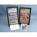 THE BEATLES PRE-BOOKING FLYER in the form of a miniature poster referring to a concert at The