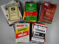 A LARGE COLLECTION OF RUGBY UNION PROGRAMMES mainly consisting if International touring teams from