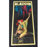 ALADDIN original UK theatre poster from 1940, poster is folded and in two sections, wear around fold