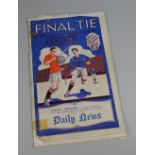A 1927 FA CUP FINAL TIE PROGRAMME printed by Fred Blower of Watford, the game was a famous FA Cup