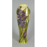 A 2012 MOORCROFT LIMITED EDITION NARROW NECKED BALUSTER VASE in the Hyacinth pattern from the Legacy