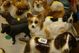 Quantity of Coopercraft and Country Artist pottery dogs and others and miscellaneous porcelain