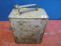 Vintage Shell Motor Spirit petrol can with lid