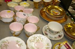 Quantity of Royal Albert 'Braemar' teaware, Tuscan cabinet cups, lustre teaware, Royal Winton