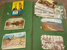Vintage postcard album with mixed contents