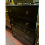 Stag mahogany chest of seven drawers