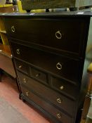 Stag mahogany chest of seven drawers