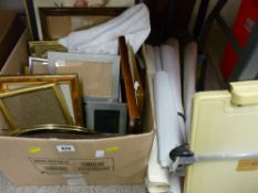 Large parcel of picture frames, prints, rolled up maps, posters etc