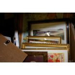 Box of miscellaneous framed prints, pictures etc