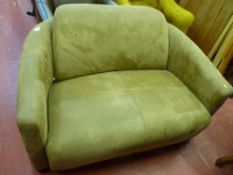 Suede effect two seater settee