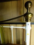 Victorian style brass and iron bed end and one other