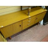 Mid Century Schreiber teak effect long sideboard