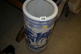 Blue and white porcelain stickstand