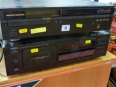 Morantz CD player, Yamaha stereo cassette deck model KX-580 E/T