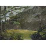 GLADYS ROBERTS oil on board - treescape