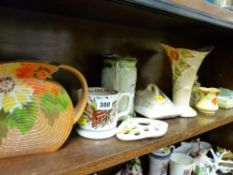 Parcel of miscellaneous china including Arthur Wood vase, Burleighware jug etc