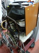 Parcel of invalidity equipment including wheelchair and three wheeled walker
