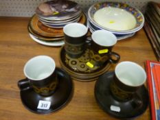 Quantity of Denby coffeeware, Coalport display plates etc