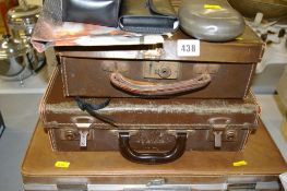 Mixed parcel of items including vintage briefcases, cameras etc