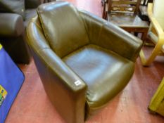 Good modern soft leather effect armchair