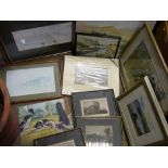 Parcel of paintings and prints etc
