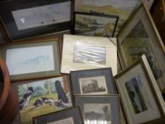 Parcel of paintings and prints etc