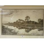 B W LEADER framed print - canal scene