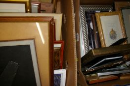 Two boxes of picture frames