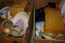 Two boxes of mixed household and other contents