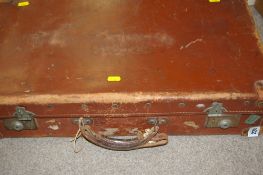 Vintage leather suitcase