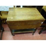 Good twin flap oak trolley table