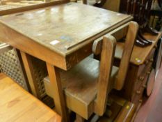 Child's school desk and chair