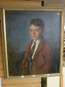 D E CICA(?) oil on canvas - young schoolboy in uniform