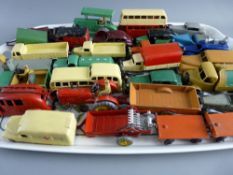 VINTAGE DINKY TOY DIECAST MODEL VEHICLES, a quantity including saloon cars, trucks, wagons,