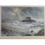 KEITH ANDREW artist's proof print - Porth Cwyfan, signed in pencil, 36 x 53 cms